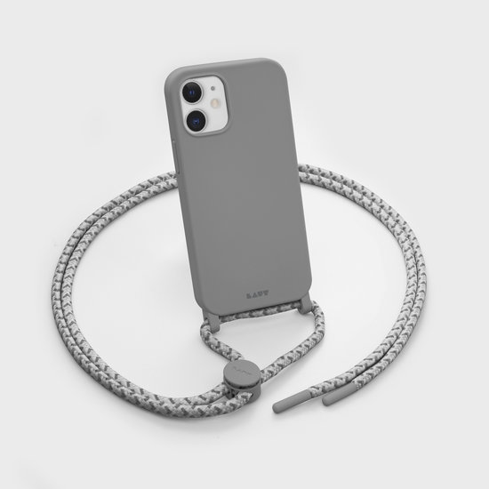 LAUT Pastels Necklace iPhone 12 mini hoesje Grijs