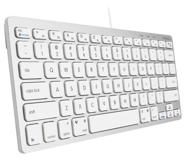 Macally SLIMKEY Slim bedraad USB-C toetsenbord Wit