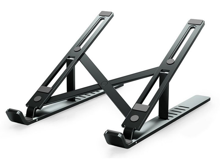 TechProtection AluStand universele opvouwbare laptop standaard Zwart