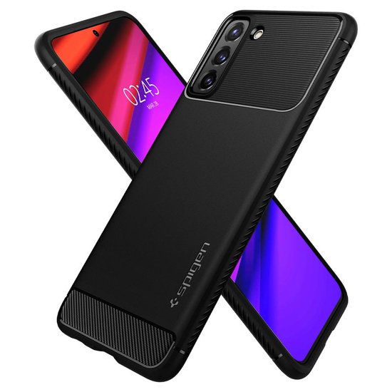 Spigen Rugged Armor Galaxy S21 Plus hoesje Zwart