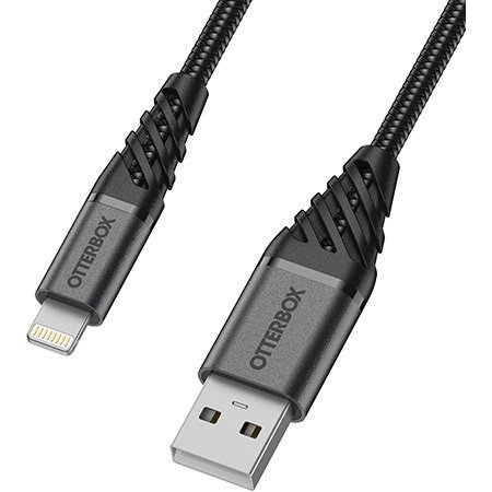 Otterbox Premium Lightning naar USB-A kabel 2 meter Zwart