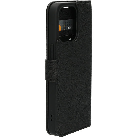 Mobiparts Saffiano Wallet iPhone 13 Pro hoesje Zwart