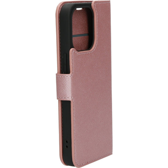 Mobiparts Saffiano Wallet iPhone 13 Pro hoesje Roze