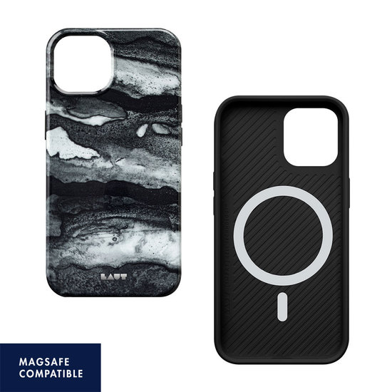 LAUT Huex Ink MagSafe iPhone 13 hoesje Zwart