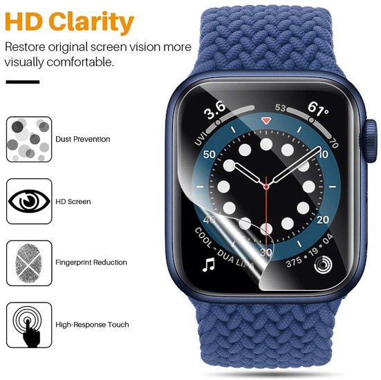 Glaasie Apple Watch 45 mm folie screenprotector 2 pack