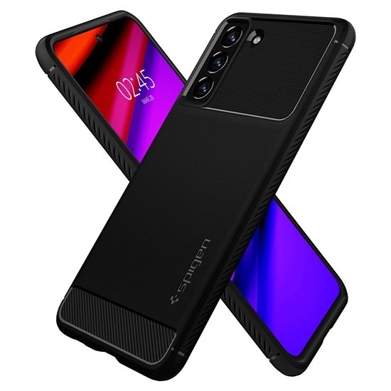 Spigen Rugged Armor Galaxy S21 FE hoesje Zwart