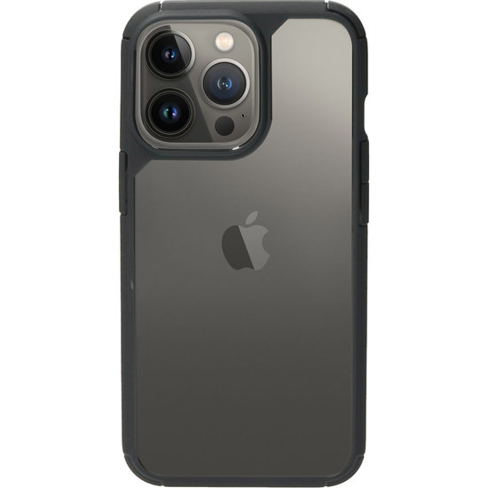 Mobiparts Rugged Clear iPhone 13 Pro Max hoesje Zwart