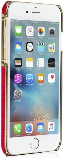 Pipetto Leather Snap iPhone 7 hoesje Cerise Lizard
