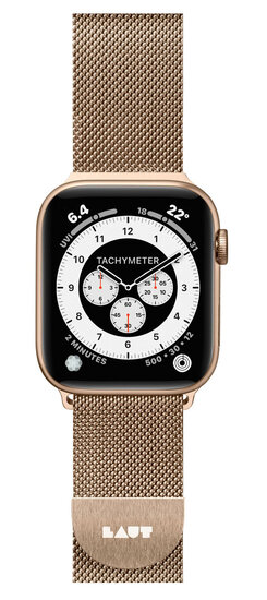 LAUT Steel Loop Apple Watch 41 / 40 / 38 mm bandje Goud