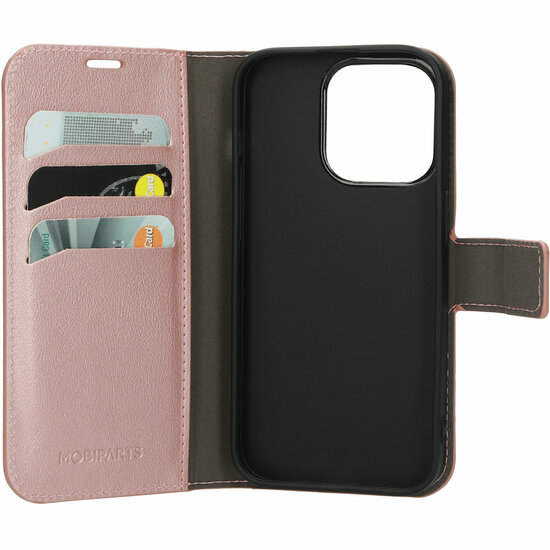 Mobiparts Classic Wallet iPhone 14 Pro Max hoesje roze