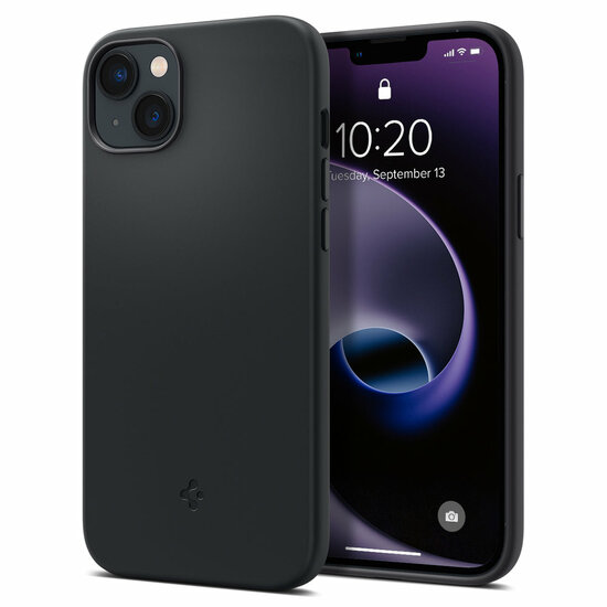 Spigen Silicone Fit MagSafe iPhone 14 hoesje zwart