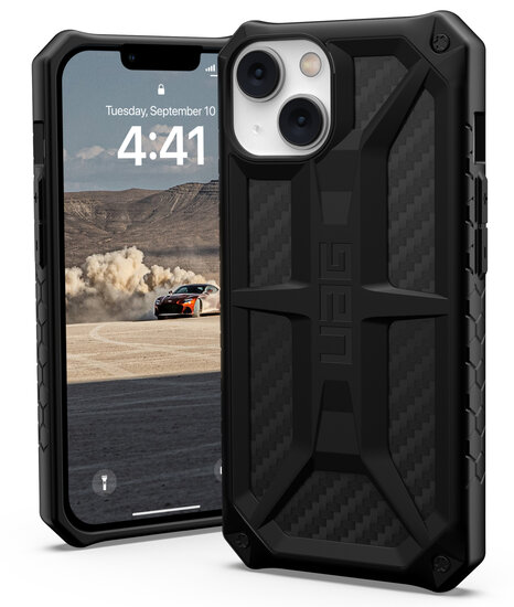 UAG Monarch iPhone 14 Plus hoesje carbon 