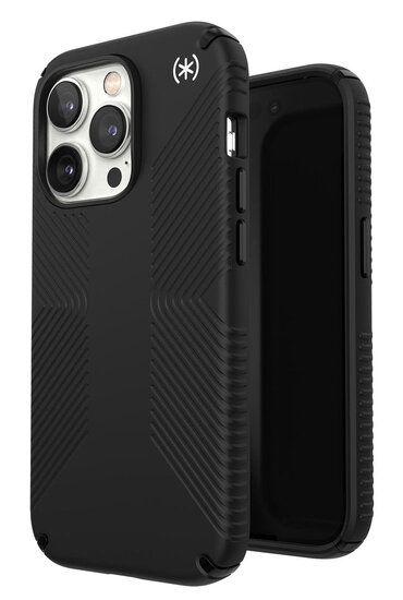 Speck Presidio 2 Grip iPhone 14 Pro hoesje zwart