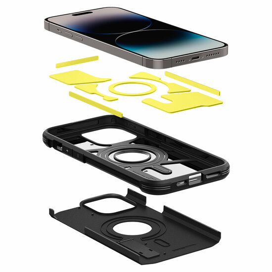Spigen Tough Armor MagSafe iPhone 14 Pro hoesje zwart