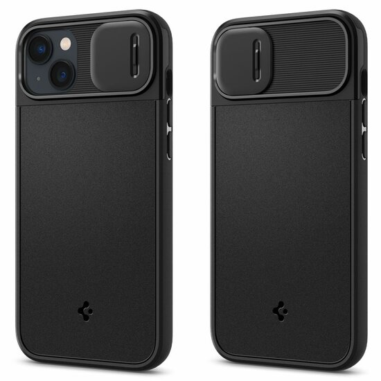 Spigen Optik Armor MagSafe iPhone 14 Plus hoesje zwart