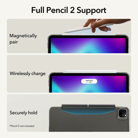 ESR Trifold iPad Pro 11 inch 2022 / 2021 hoesje grijs