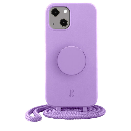 Just Elegance PopGrip iPhone 14 hoesje met draagkoord lavendel