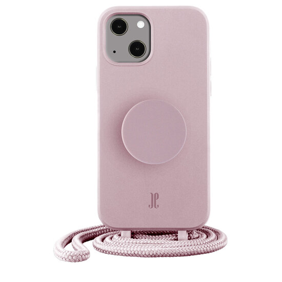 Just Elegance PopGrip iPhone 14 hoesje met draagkoord rose breath