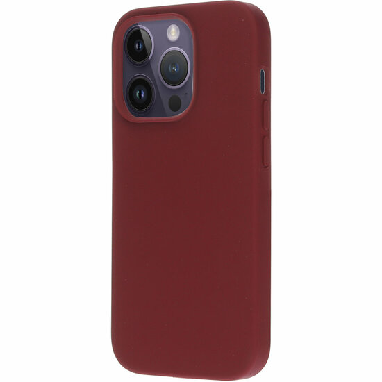 Mobiparts Silicone iPhone 14 Pro hoesje plum