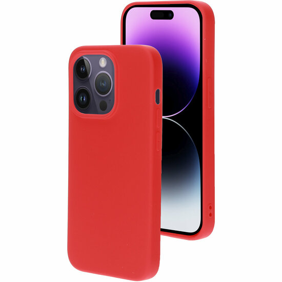 Mobiparts Silicone iPhone 14 Pro hoesje rood