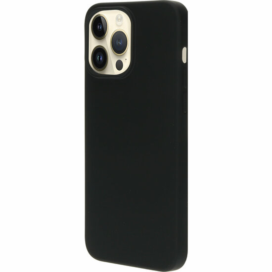 Mobiparts Silicone iPhone 14 Pro Max hoesje zwart
