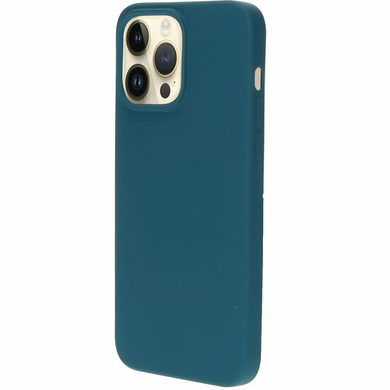 Mobiparts Silicone iPhone 14 Pro Max hoesje blauw