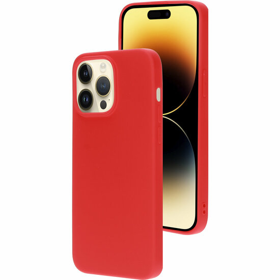 Mobiparts Silicone iPhone 14 Pro Max hoesje rood