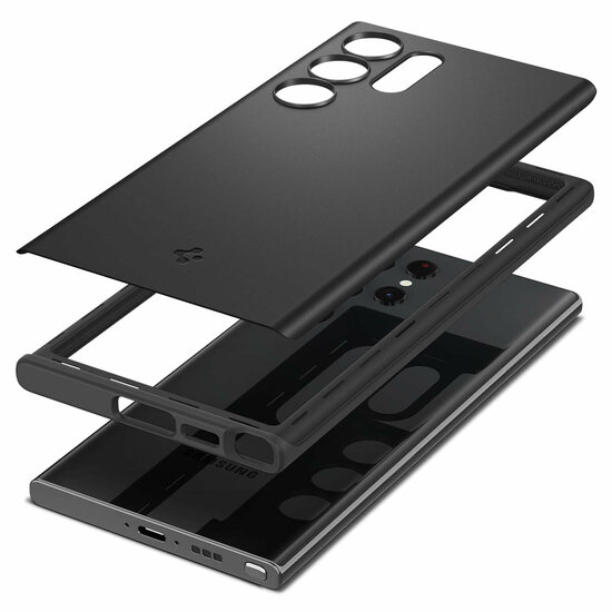 Spigen Thin Fit Galaxy S23 Ultra hoesje zwart