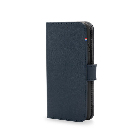 Decoded leren 2 in 1 Wallet iPhone SE 2022 / 2020 hoesje donkerblauw