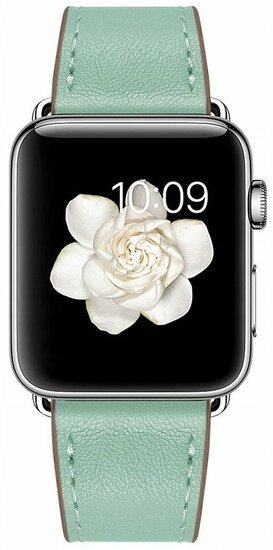 TechProtection Leather Sweetband Apple Watch 49 / 45 / 44 mm bandje Mint