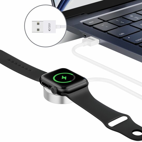 TechProtection UltraBoost Apple Watch USB-A oplaadkabel 1,5 meter