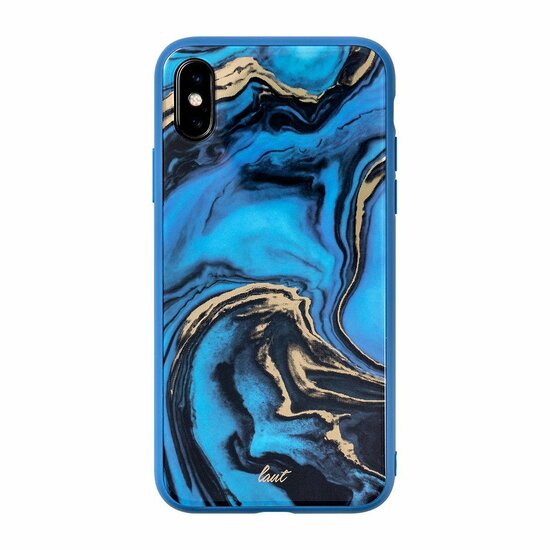 LAUT Mineral Glass iPhone XS hoesje Blauw
