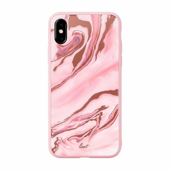 LAUT Mineral Glass iPhone XS hoesje Roze