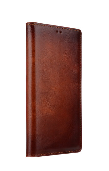 Melkco Wallet Book Klassiker iPhone XS hoesje Bruin 