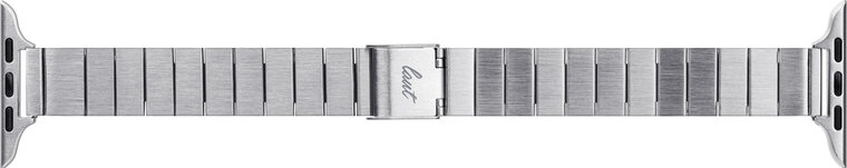 LAUT Links Petite Apple Watch 45 / 44 / 42 mm bandje zilver