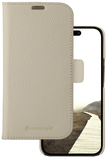 dbramante1928 New York iPhone 15 Pro Max 2 in 1 wallet hoesje sand