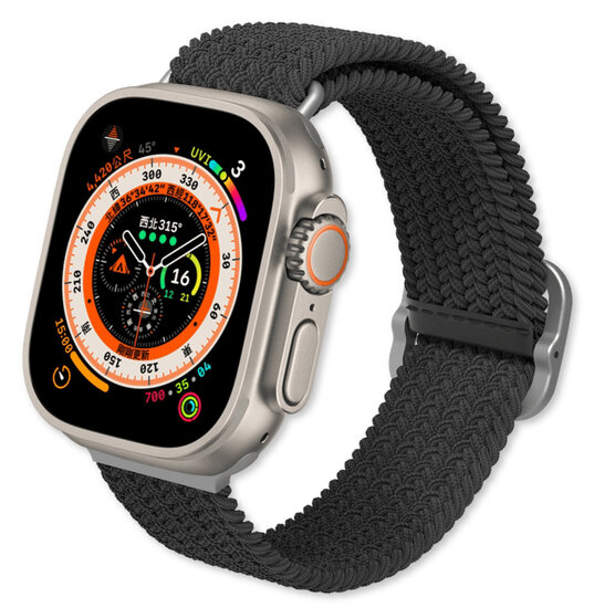 Rhinoshield Braided Apple Watch 49 / 45 / 44 mm bandje Zwart