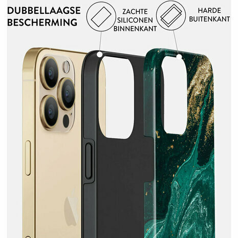 Burga Tough iPhone 15 Pro hoesje emerald pool 