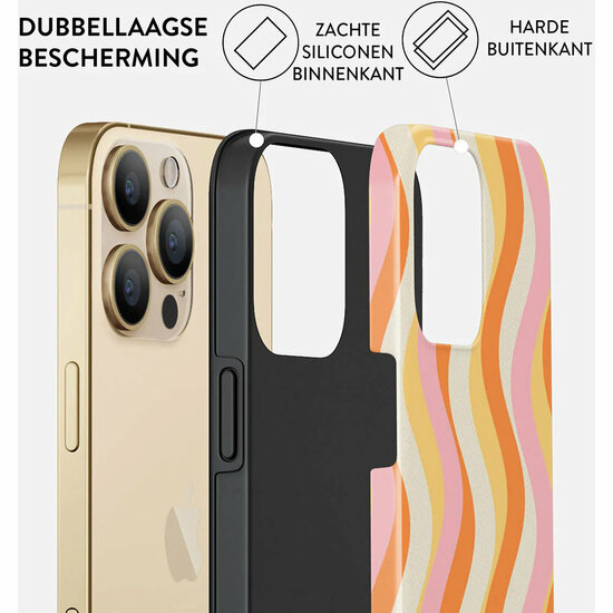 Burga Tough iPhone 15 Pro hoesje flower power 