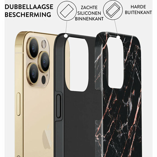 Burga Tough iPhone 15 Pro hoesje rose gold marble