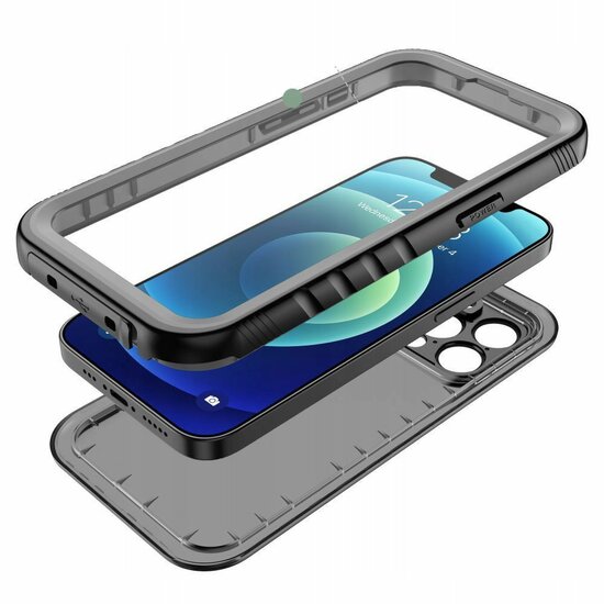 Tech Protection waterdichte iPhone 15 Pro hoesje zwart