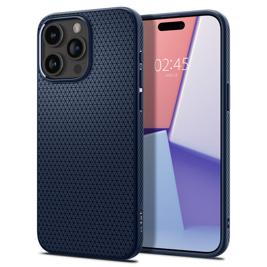 Spigen Liquid Air iPhone 15 Pro hoesje navy