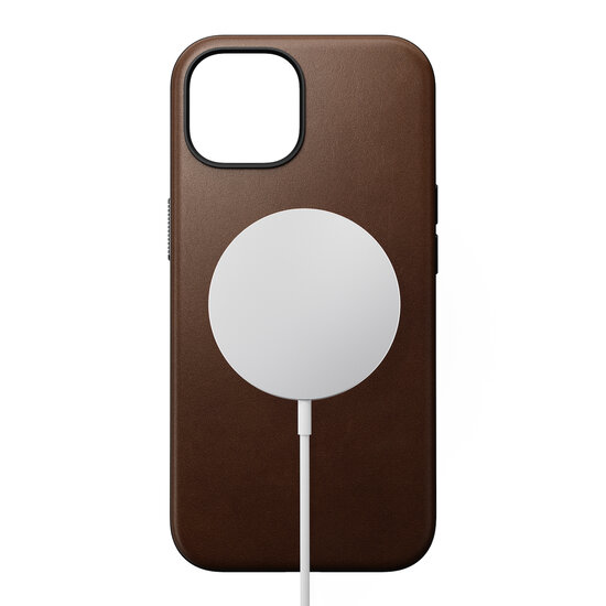 Nomad leren MagSafe iPhone 15 Plus hoesje bruin