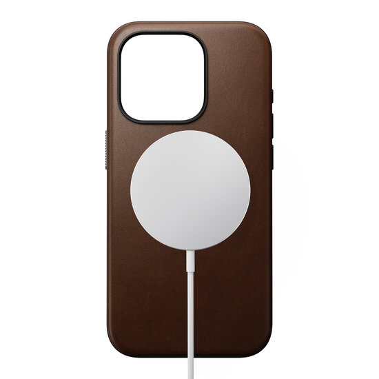 Nomad leren MagSafe iPhone 15 Pro Max hoesje bruin