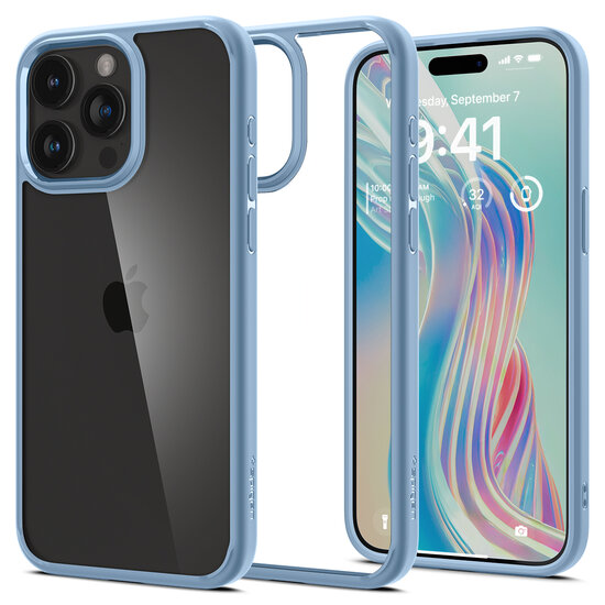 Spigen Ultra Hybrid iPhone 15 Pro Max hoesje blauw