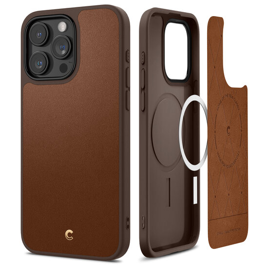 Spigen Cyrill Kajuk MagSafe iPhone 15 Pro Max hoesje bruin