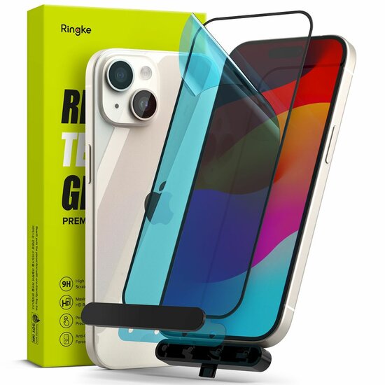 Ringke iPhone 15 glazen screenprotector