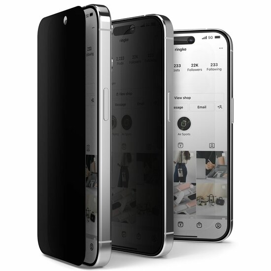 Ringke Privacy iPhone 15 Pro glazen screenprotector