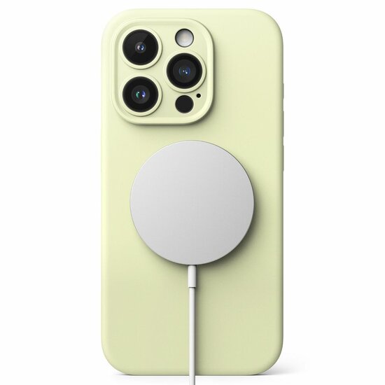 Ringke Silicone MagSafe iPhone 15 Pro Max hoesje geel