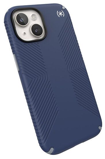 Speck Presidio 2 Grip iPhone 15 hoesje blauw